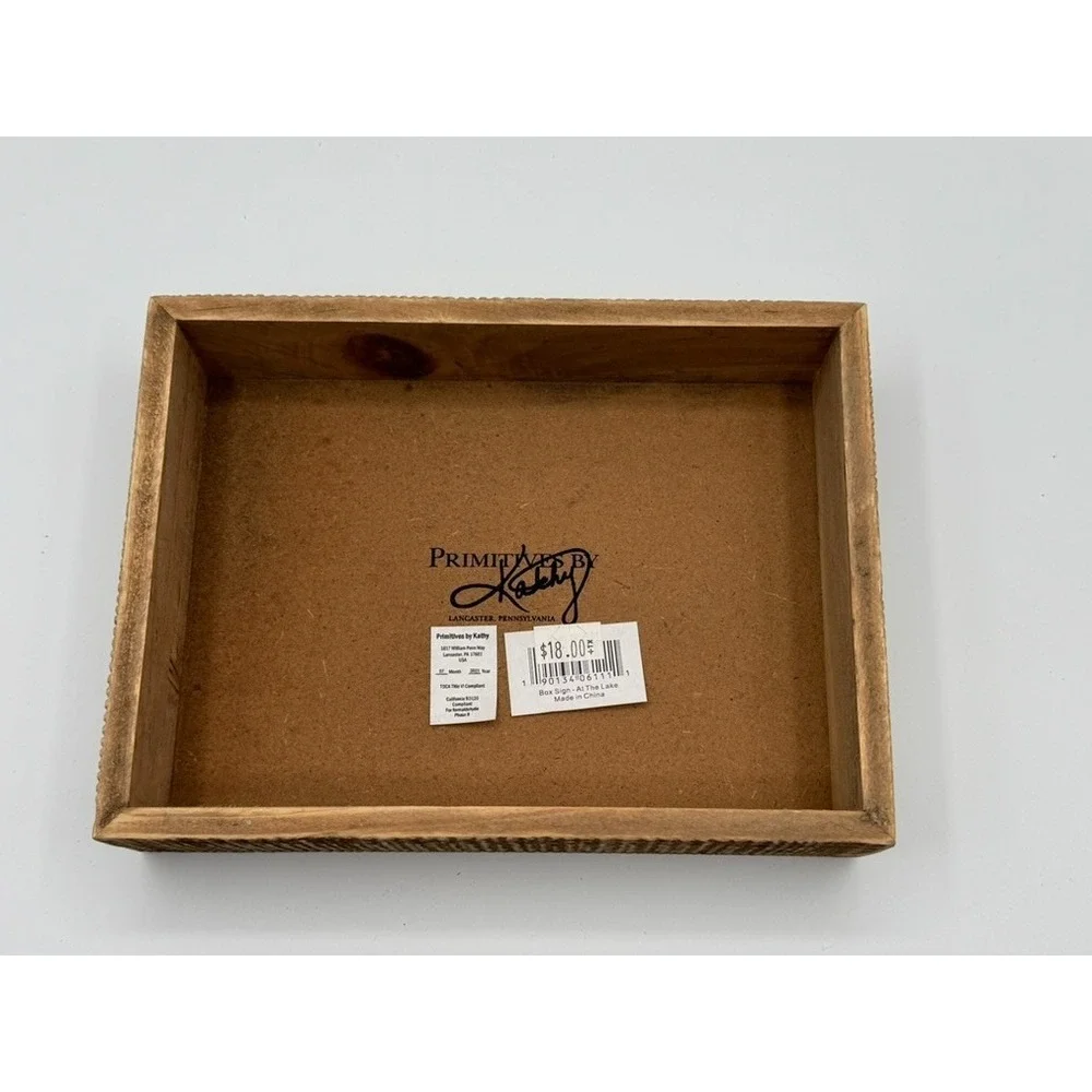Primitives by Kathy Wood Box Sign Relax You're at the Lake 8
